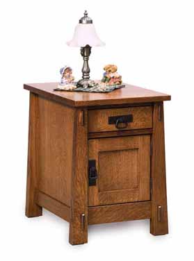 Modesto Enclosed End Table with Drawer & Door