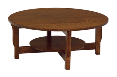 Landmark Round Coffee Table with Shelf