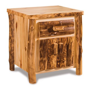 Fireside Rustic 1 Drawer Night Stand with shelf