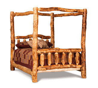 Fireside Rustic Canopy Bed