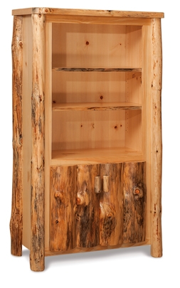 Fireside Rustic Bookcase with Doors