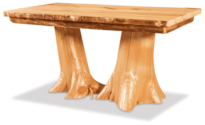 Fireside Rustic Double Stump Table