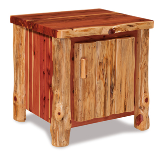 Fireside Rustic End Table with Door