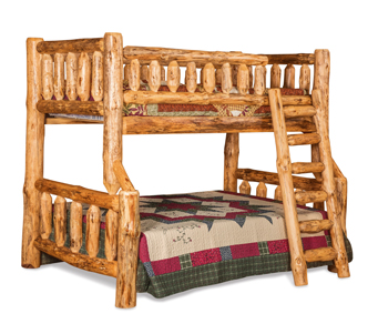 Fireside Rustic Full/Twin Bunk Bed with Opening