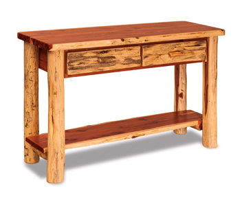 Fireside Rustic Sofa Table with Drawers