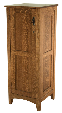 Flush Mission Jewelry Armoire with Lockable Door