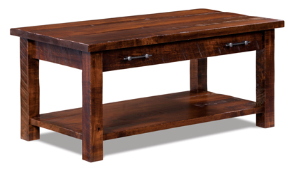 Houston Open Coffee Table with Drawer and Shelf