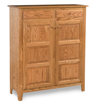 Classic Style 2-Door 3-Raised Panel with Drawer Pie Safe