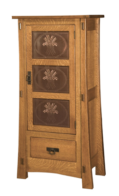 Modesto-1 with Copper Panels Storage Cabinet