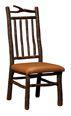 Branch Side Chair with Spindle Back and Solid Seat
