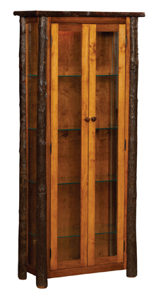 Hickory Curio Cabinet with Doors