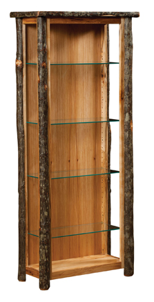 Hickory Curio Cabinet with Open Sides
