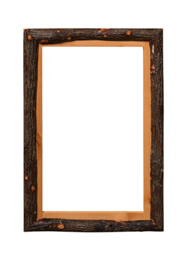 Hickory Framed Mirror