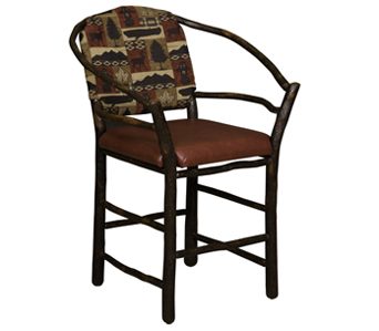 Hoop Bar Stool with Fabric Seat & Back