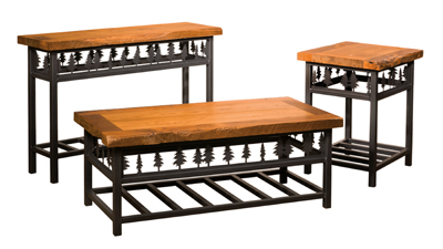 Ironwood Collection w/ Old Timber Top Occassional Table Set