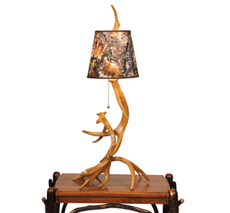 Table Antler Lamp with Shade