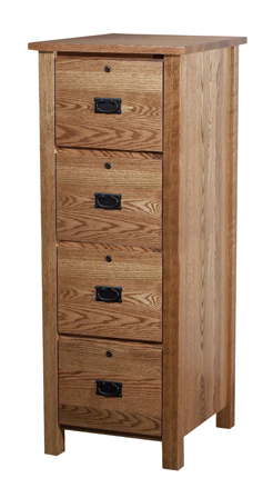 Classic Mission 4 Drawer File Cabinet