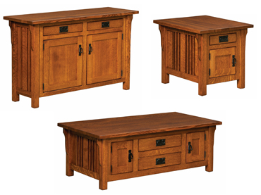 Elliot Mission Cabinet Occasional Table Set