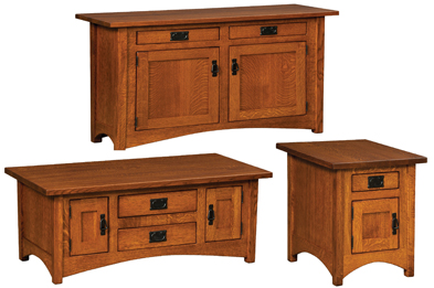 IH Arts & Crafts Cabinet Occasional Table Set