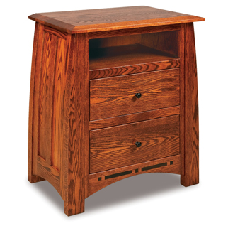 Boulder Creek  2 Drawer Night Stand with Opening
