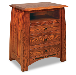 Boulder Creek  3 Drawer Night Stand with Opening