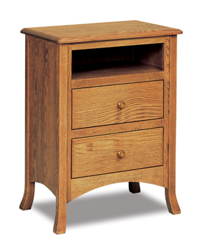 Carlisle  2 Drawer Night Stand with Opening