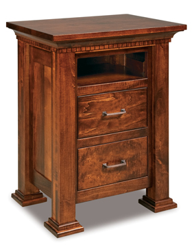Empire 2 Drawer Night Stand with Opening