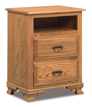 Hoosier Heritage 2 Drawer Night Stand with Opening