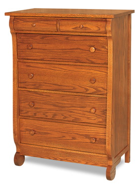 Old Classic Sleigh 6 Drawer Chest