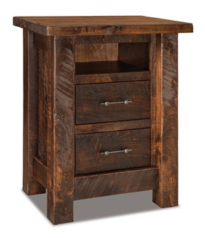 Houston 27" 2 Drawer Night Stand with Opening