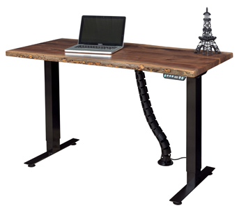 Adona Adjustable Standing Desk with Live Edge