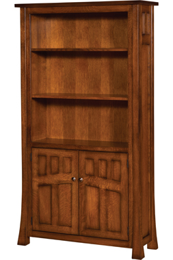 Bridgefort Mission Bookcase with Door