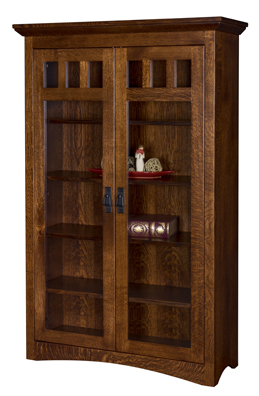 Maysville Bookcase with Full Length Glass Doors