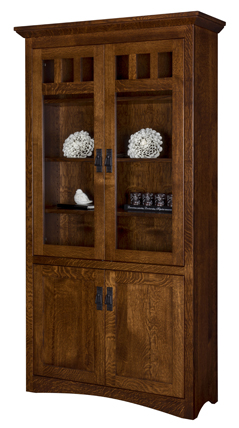Maysville Bookcase with Top & Bottom Doors