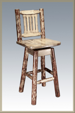 Glacier Country Bar Stool with Swivel