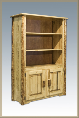 Glacier Country Bookcase with 2 Doors Storage