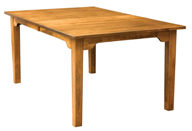 Shaker Mission with Arch Skirt Legged Dining Table