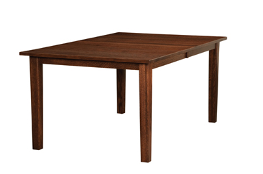 Shaker Mission with Straight Skirt Legged Dining Table