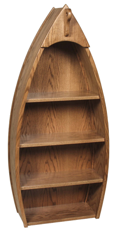 Oak Canoe Bookcase