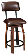 107 Round Bar Stool with Back