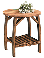 RB End Table with Stave Shelf
