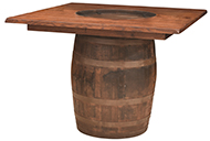 RB 48" Square Plain Barrel Table