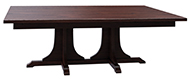 652 Mission Double Pedestal Dining Table