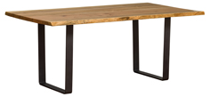 Live Edge Dining Table with U Base