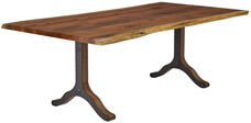 Live Edge Dining Table with Strada Base