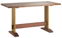 Straight Edge Counter Table with Brooklyn Base