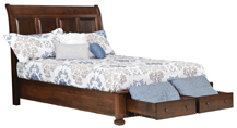 Stanton Sleigh Bed with Footboard Storage Drawer