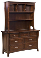 Berkley 7 Drawer Dresser with Hutch Top