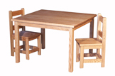 Kid's Rectangle Table & Small Square Chair Sets