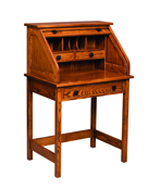 30" Post Mission Rolltop Writing Desk